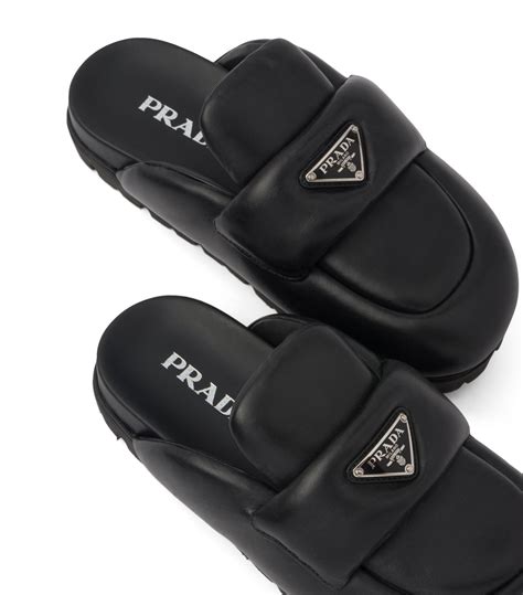 prada mules black|Womens Prada black Padded Leather Mules.